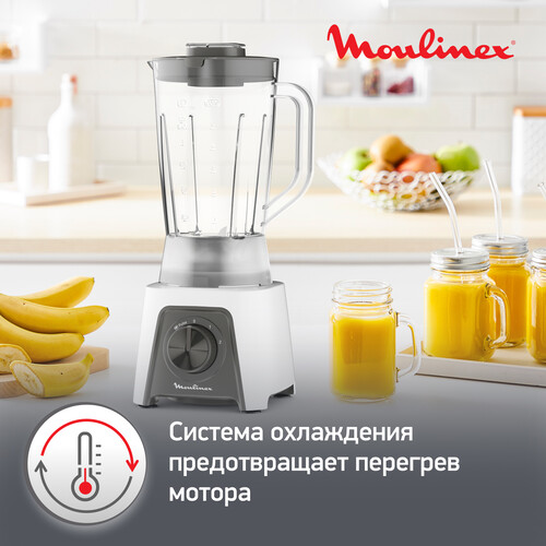 Купить Блендер стационарный MOULINEX LM2C0110 белый  5069141. Характеристики, отзывы и цены в Донецке