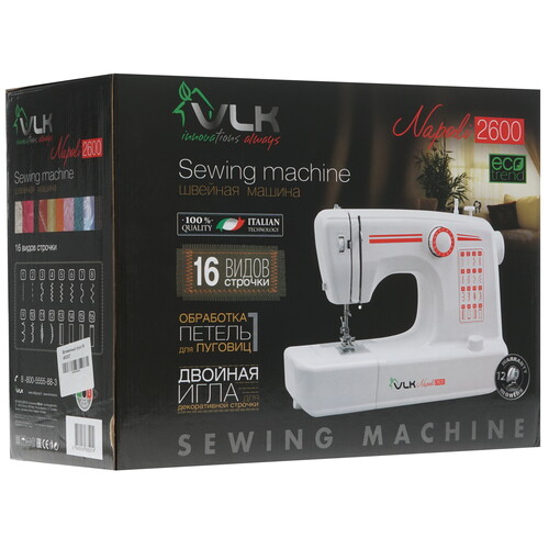 Купить Швейная машина VLK Napoli 2600  1106058. Характеристики, отзывы и цены в Донецке