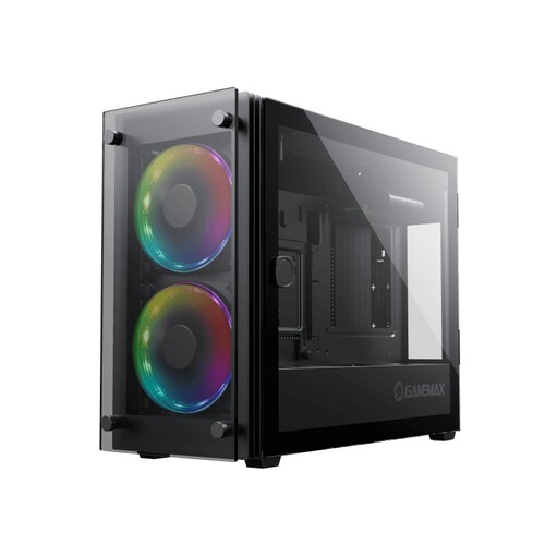 Купить Корпус GameMax Stratos ITX [StarLightFRGBBK] черный  5370886. Характеристики, отзывы и цены в Донецке