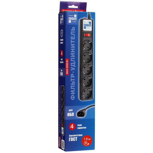 Купить Сетевой фильтр Power Cube SPG5-В2 черный  5088616. Характеристики, отзывы и цены в Донецке