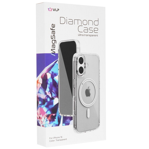 Купить Накладка  VLP Diamond Case для Apple iPhone 16 прозрачный  5487052. Характеристики, отзывы и цены в Донецке