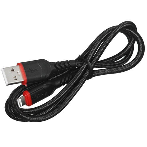 Купить Кабель круглый Hoco Lightning 8-pin - USB 2.0 Type-A черный 1 м  5475122. Характеристики, отзывы и цены в Донецке