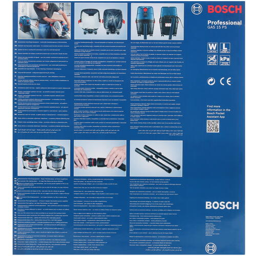 Купить Строительный пылесос  Bosch GAS 15 PS  5434421. Характеристики, отзывы и цены в Донецке