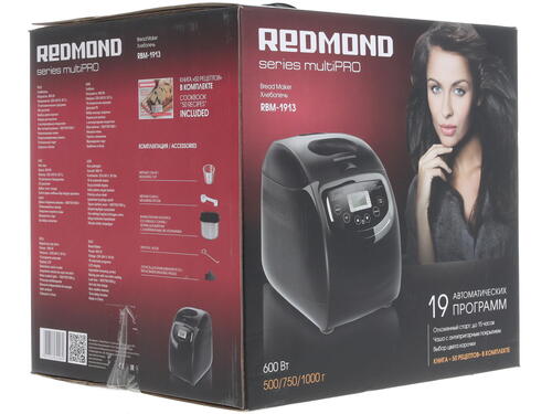 Купить Хлебопечь Redmond RBM-1913 черный  1169590. Характеристики, отзывы и цены в Донецке