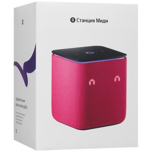 Купить Умная колонка Яндекс Станция Миди розовый  5446606. Характеристики, отзывы и цены в Донецке