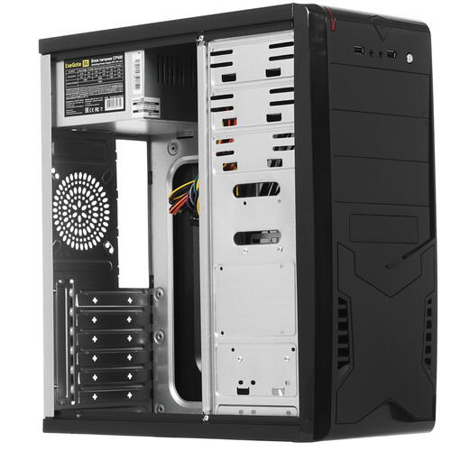 Купить Корпус ExeGate CP-601-CP400 [4895205102675] черный  8188245. Характеристики, отзывы и цены в Донецке