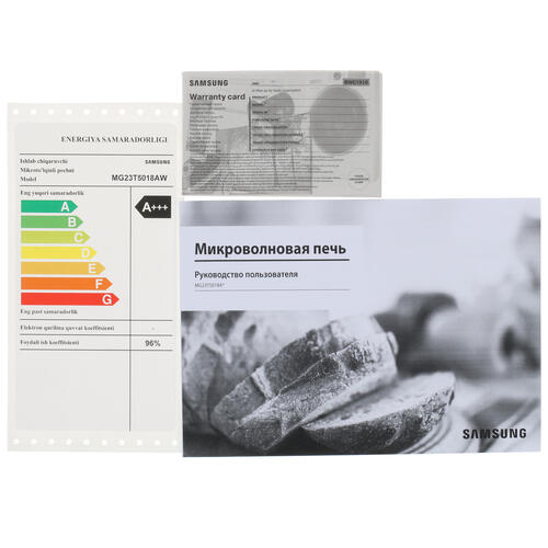 Купить Микроволновая печь Samsung MG23T5018AW/BW белый  1654139. Характеристики, отзывы и цены в Донецке
