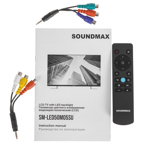 Купить 50" (127 см) Телевизор Soundmax SM-LED50M05SU черный  9204165. Характеристики, отзывы и цены в Донецке