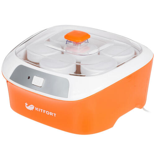 Купить Йогуртница Kitfort КТ-2020 оранжевый  8126433. Характеристики, отзывы и цены в Донецке