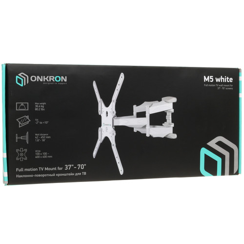 Купить Кронштейн для ТВ ONKRON M5 белый  4830284. Характеристики, отзывы и цены в Донецке