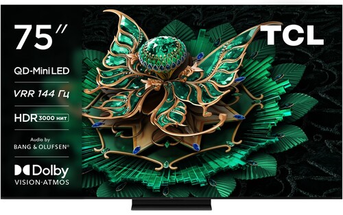 Купить 75" (190.5 см) Телевизор TCL 75C7K черный  5622802. Характеристики, отзывы и цены в Донецке