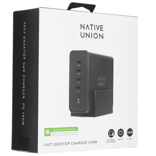 Купить Сетевое зарядное устройство Native Union Fast Desktop Charger PD 140W черный  5466021. Характеристики, отзывы и цены в Донецке