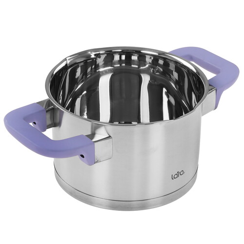 Купить Кастрюля Lara Лаванда LR02-251 2 л 16 см серебристый  9137072. Характеристики, отзывы и цены в Донецке