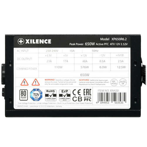 Купить Блок питания Xilence Performance C+ XN420 650W [XP650R6.2] черный  5431794. Характеристики, отзывы и цены в Донецке