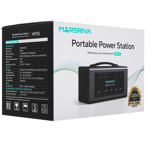 Купить Портативная зарядная станция MARSRIVA MP3S черный  9281636. Характеристики, отзывы и цены в Донецке