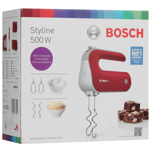 Купить Миксер Bosch MFQ 40303 красный  5069262. Характеристики, отзывы и цены в Донецке
