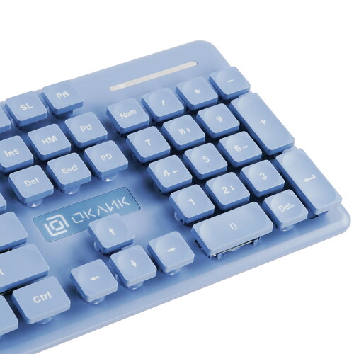 Купить Клавиатура+мышь беспроводная   Oklick S265W голубой  5603057. Характеристики, отзывы и цены в Донецке