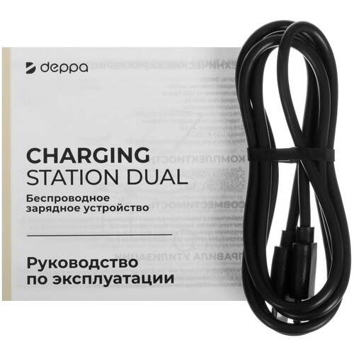 Купить Беспроводное зарядное устройство DEPPA Charging Station Dual черный  9113518. Характеристики, отзывы и цены в Донецке