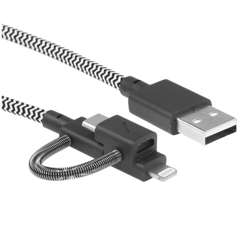 Купить Кабель круглый Native Union Lightning 8-pin MFI, micro USB, USB Type-C - USB 2.0 Type-A серый 2 м  5466063. Характеристики, отзывы и цены в Донецке