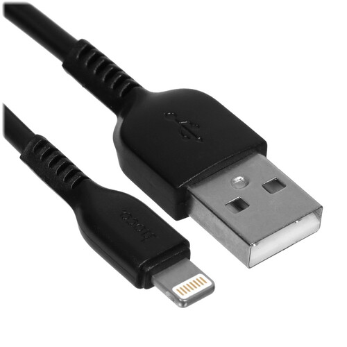 Купить Кабель круглый Hoco Lightning 8-pin - USB 2.0 Type-A черный 3 м  5475063. Характеристики, отзывы и цены в Донецке