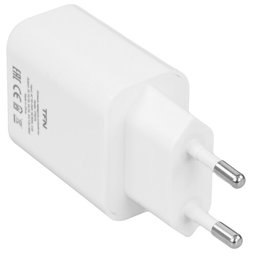 Купить Сетевое зарядное устройство TFN QC18W белый  5613228. Характеристики, отзывы и цены в Донецке