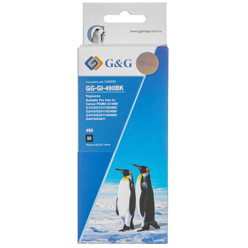 Купить Чернила  G&G GG-GI-490BK черный  9074929. Характеристики, отзывы и цены в Донецке