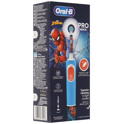 Купить Электрическая зубная щетка Braun Oral-B Vitality Pro D103 Kids Spiderman голубой  5606555. Характеристики, отзывы и цены в Донецке