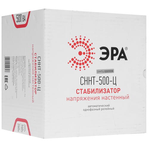 Купить Стабилизатор напряжения ЭРА СННТ-500-Ц  1098433. Характеристики, отзывы и цены в Донецке