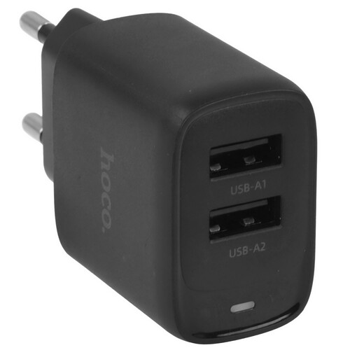 Купить Сетевое зарядное устройство Hoco C141A черный  5609266. Характеристики, отзывы и цены в Донецке