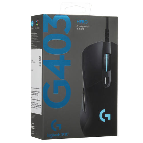 Купить Мышь проводная Logitech G403 HERO  5067836. Характеристики, отзывы и цены в Донецке