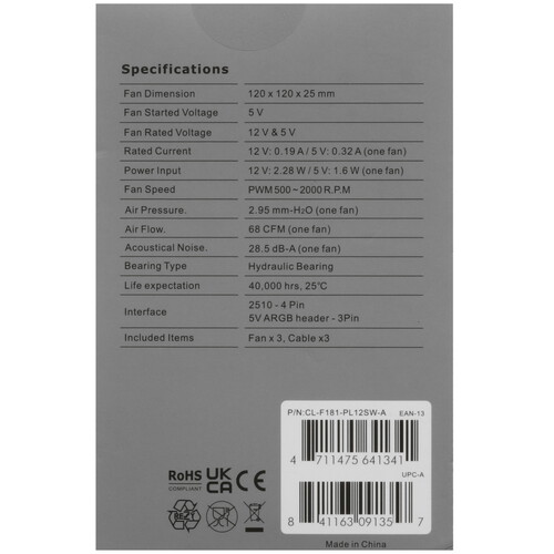 Купить Комплект вентиляторов Thermaltake CT120 EX ARGB Sync  5454874. Характеристики, отзывы и цены в Донецке