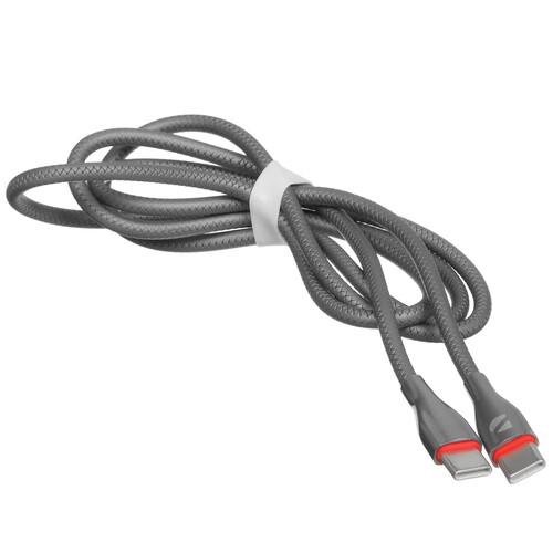 Купить Кабель круглый DEPPA USB Type-C - USB Type-C серый 1 м  9113477. Характеристики, отзывы и цены в Донецке