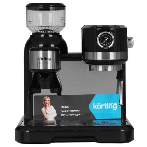 Купить Кофеварка рожковая Korting KCM 1015 N Ottimo черный  9234620. Характеристики, отзывы и цены в Донецке