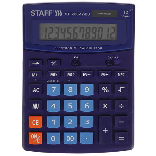 Купить Калькулятор бухгалтерский STAFF STF-888-12-BU  4756246. Характеристики, отзывы и цены в Донецке