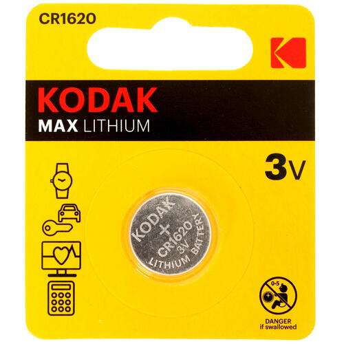 Купить Батарейка Kodak MAX Lithium плоская / CR1620  4765345. Характеристики, отзывы и цены в Донецке