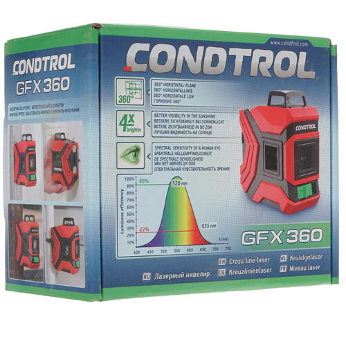 Купить Лазерный нивелир Condtrol GFX360  8160228. Характеристики, отзывы и цены в Донецке
