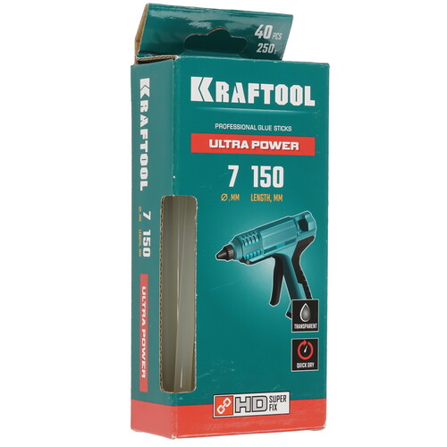 Купить Стержни клеевые KRAFTOOL 06837-40 прозрачный  9107584. Характеристики, отзывы и цены в Донецке