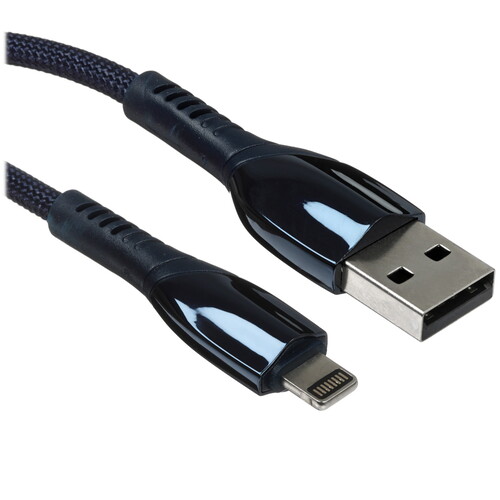 Купить Кабель круглый BY Lightning 8-pin - USB 2.0 Type-A синий 1 м  5482138. Характеристики, отзывы и цены в Донецке