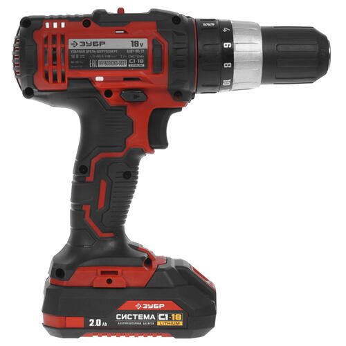Купить Дрель-шуруповерт Зубр ДШУ-185-22 С1-18 18V  9909099. Характеристики, отзывы и цены в Донецке