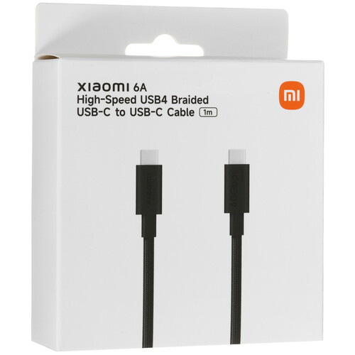Купить Кабель круглый Xiaomi USB Type-C - USB4 Type-C черный 1 м  5632976. Характеристики, отзывы и цены в Донецке