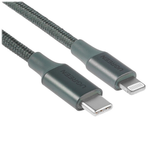 Купить Кабель круглый Ugreen Lightning 8-pin MFI - USB Type-C зеленый 1 м  9983716. Характеристики, отзывы и цены в Донецке