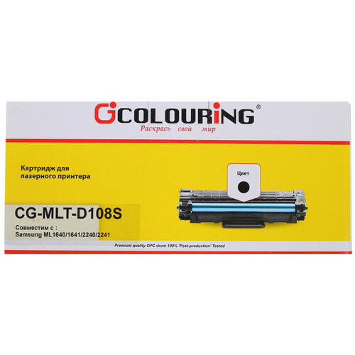 Купить Картридж лазерный Colouring CG-MLT-D108S черный, с чипом  0129838. Характеристики, отзывы и цены в Донецке
