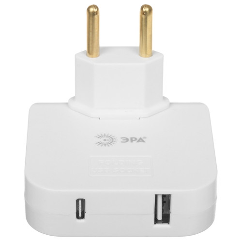 Купить Разветвитель ЭРА SPF-2-FL-USBC белый  9290230. Характеристики, отзывы и цены в Донецке