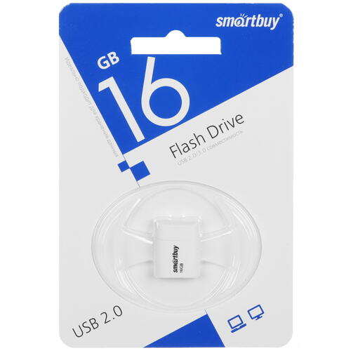 Купить Память USB Flash 16 ГБ Smartbuy LARA [SB16GBLARA-W]  5453699. Характеристики, отзывы и цены в Донецке