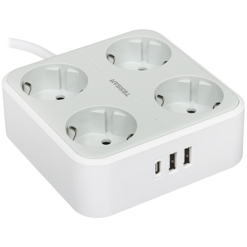 Купить Сетевой фильтр Tessan TS-302-C серый  9133314. Характеристики, отзывы и цены в Донецке