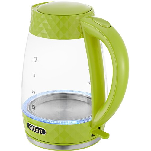 Купить Электрочайник Kitfort КТ-6123-2 зеленый  5339016. Характеристики, отзывы и цены в Донецке
