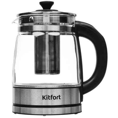 Купить Электрочайник Kitfort KT-6119 серебристый  5301277. Характеристики, отзывы и цены в Донецке