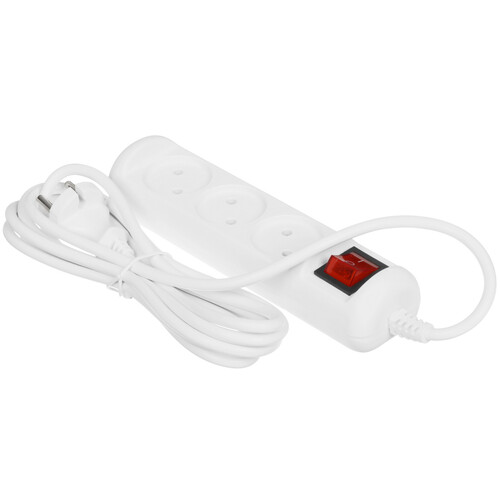 Купить Удлинитель ЭРА U-3s-3m-2x1 белый  9112854. Характеристики, отзывы и цены в Донецке