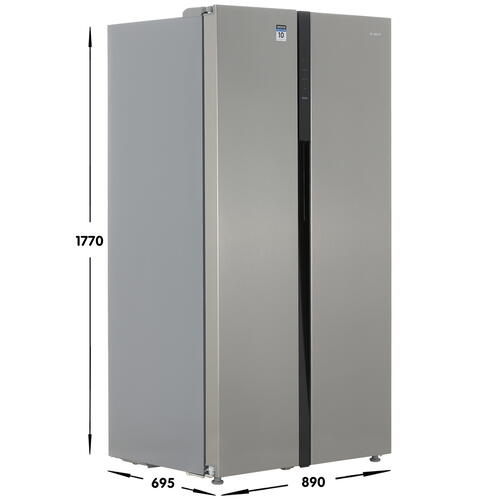 Купить Холодильник Side by Side   DEXP SBS510M серебристый  9060034. Характеристики, отзывы и цены в Донецке