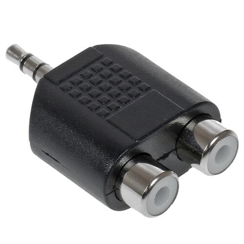 Купить Переходник   Aceline 3.5 mm jack - RCA x2 черный  1380412. Характеристики, отзывы и цены в Донецке